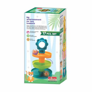 Baby Safari Stacking & Nesting Toy Set – 17 Pcs Montessori Gift for Toddlers