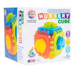 Educational Nursery Cube for Kids. 6 Animal Moulds with Interlocking Cube - Ratna's