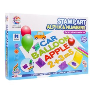 Stamp Art Alphabets & Numbers | Art & Craft Creative Fun | Kit Stamp it, Color it & Learn with kit for Toddlers & Kids- RATNA'S