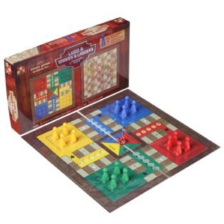 Toysbox Ludo & Snakes & Ladders Board Game with Premium Medium Sized Dice to Play with Kids