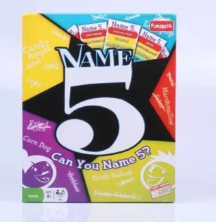 Name 5 Party Game Board - Fast Fun Word Challenge