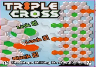 Triple Cross Board Game - Link It, Lock It, Block It Strategy Game