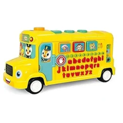 Interactive Learning School Bus Toy – Musical Lights & Educational Activities for Toddlers