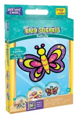 Clay Sticker - Butterfly DIY Art Kit for Kids