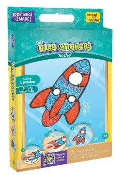 Clay Sticker Rocket – Fun DIY Window Art Activity Kit for Kids