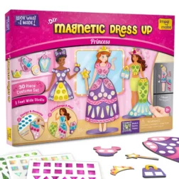DIY Magnetic Dress Up - Princess kit with 700+ stickers and magnetic pieces for creative outfit design