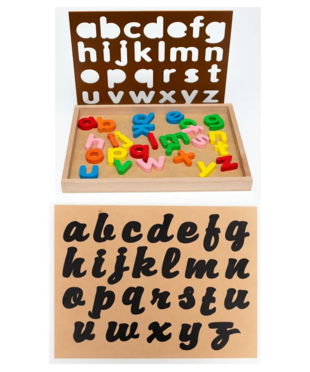 Refurbished English Alphabet Puzzle 3-Layer Cursive Writing - Image 2