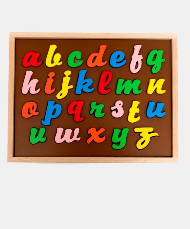 Refurbished English Alphabet Puzzle 3-Layer Cursive Writing – Wooden Learning Toy