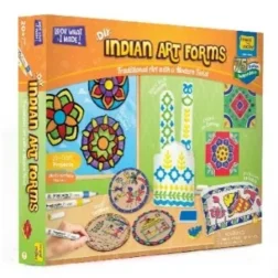 Indian Art Forms Craft Kit Featuring Madhubani, Warli, Lippan & More