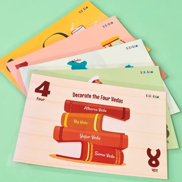 Refurbished Indian Theme Numbers - Write and wipe cards - Image 2