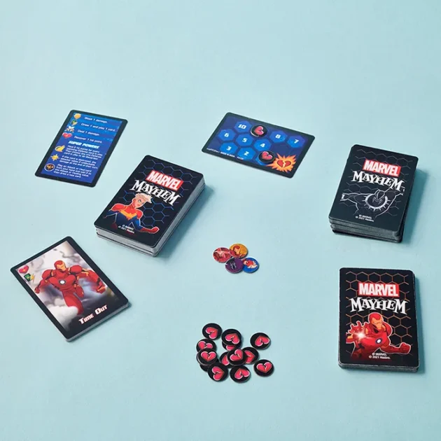Refurbished MARVEL MAYHEM Card Game with Superhero Characters