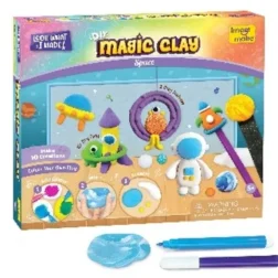 Magic Clay - Space Theme DIY clay modeling kit with pens and colorful 3D figures