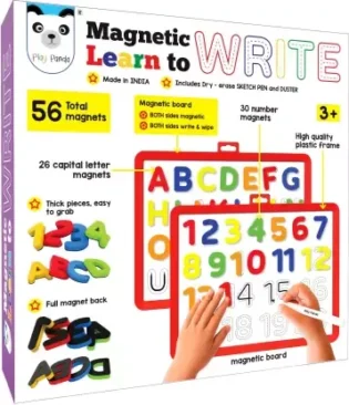 Refurbished Magnetic Learn to Write: Numbers & Capital Letters – Fun Educational Writing Board