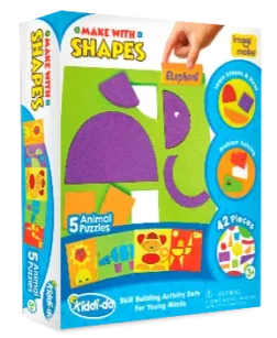 Make With Shapes - Animals Theme Activity Kit for Toddlers and Preschoolers