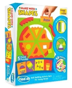 Make With Shapes - Food Theme Activity Kit for Toddlers and Preschoolers