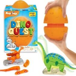 Mapology Dino Quest – Build Brachiosaurus, Pteranodon & Velociraptor with Roaring Dinosaur Puzzle Kit