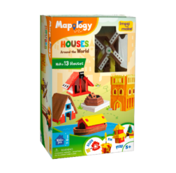 Mapology Houses 3D Puzzle Kit – Build Artistic Homes from Different Countries and Tribes Around the World
