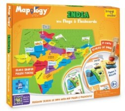 Mapology India Map with Flashcards – Puzzle Game to Learn States, Capitals, and Indian Fun Facts for Kids