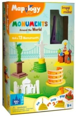 Mapology Monuments 3D Model Kit for Kids – Build 13 Famous Structures Including the 7 Wonders of the World