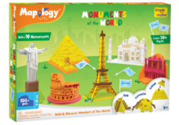 Mapology – Monuments of The World | 3D Puzzle Toy with Flags, Fun Facts and Global Architecture Models