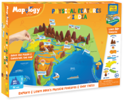 Mapology – Physical Features of India | 3D Puzzle Toy to Learn Himalayas, Rivers, Plains and Ghats