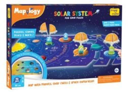 Mapology Solar System Puzzle Toy - Educational Space Game with Planets, Orbits, and Spinning Alien Figures