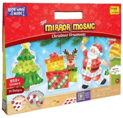 Mirror Mosaic Christmas DIY Craft Kit for Kids with 950+ Stickers by Imagimake