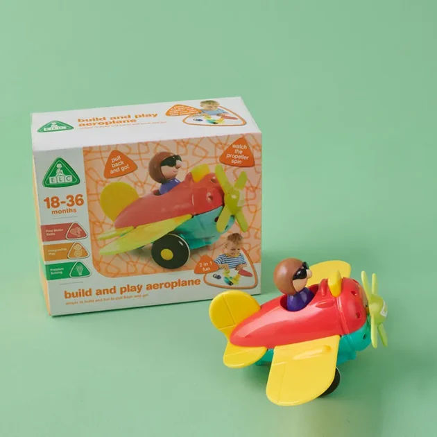 Refurbished NE SS OP PUSH WHEEL – Pull-Back Build and Play Aeroplane Educational Toy
