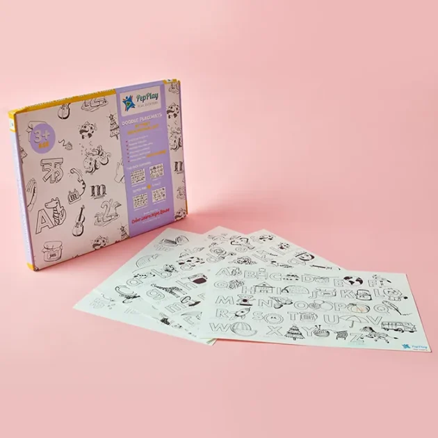 Refurbished PepPlay Doodle Placemats Educational Set for Toddlers