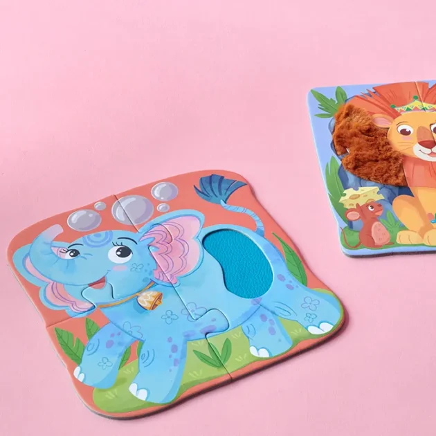 Refurbished PepPlay MY FIRST TOUCH & FEEL PUZZLES - WILD ANIMALS - Image 2