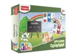 Play & Learn Let Learn Countries Puzzle – Educational Floor Puzzle to Explore Countries, Flags & Monuments