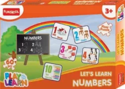 Play & Learn Numbers Puzzle – Floor Puzzle with Counting Images for Kids