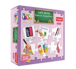 Play & Learn PUZZLE MINI - SCHOOL ESSENTIALS – Educational Puzzle to Learn & Write School Items