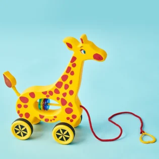 Refurbished Pull Along Buddy- Giraffe – Motor Skill Development Toy