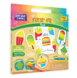 Stamp Art - Food DIY Kit for Kids with Food-Themed Stamps, Pens & Art Projects
