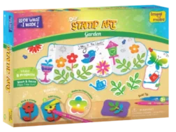 Stamp Art - Garden DIY Kit with Washable & Reusable Stamps for Kids