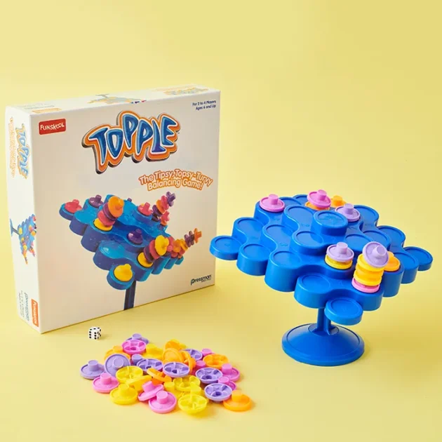 Refurbished Topple Balancing Strategy Game for Kids