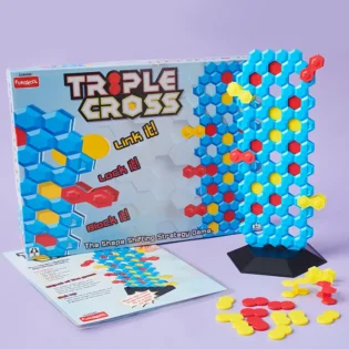 Refurbished Triple Cross Game – Strategic Puzzle for Kids