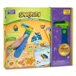 World of Paper Quilling Kit for Kids with Super Quiller, Paper Strips & Learning Board