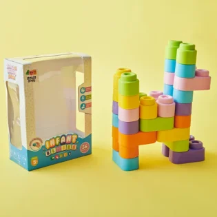Refurbished Infant Soft and Squeezable Blocks – 36 Pieces