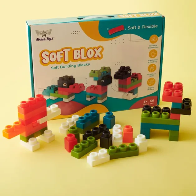 Refurbished Sirius Toys Soft Building Blocks – 56 Pieces