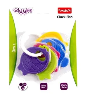 CLACK FISH – Colorful Fish-Shaped Teether and Rattle Toy