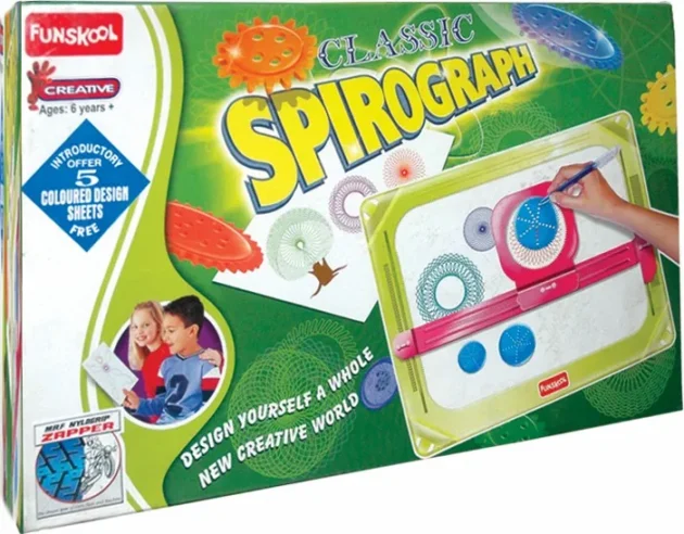 Classic Spirograph stencil drawing kit for kids