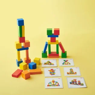 Refurbished Cubes and Bricks – Wooden Educational Toy Blocks for Kids
