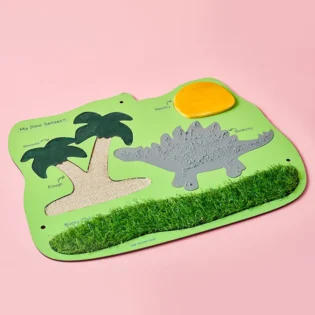 Refurbished Dino Sensory Wall Painting with five tactile textures for kids' sensory learning