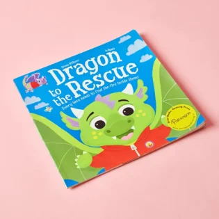 Cover of Dragon to the Rescue featuring a friendly dragon and children