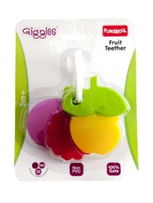 Fruit Teether – Baby-Safe Fruit-Shaped Teething Rattle Toy