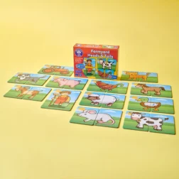 Refurbished Farmyard Heads and Tails Memory Matching Toy Set for Kids