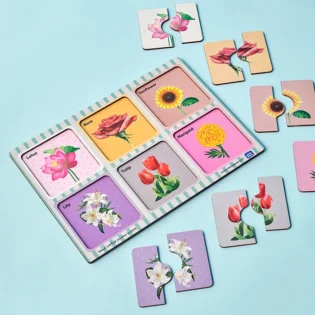 Refurbished Mini Leaves Wooden Flower Puzzle for Toddlers – 2 Piece Set