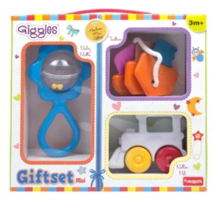GIFT SET - MINI Baby Toy Combo – Rattles, Teethers & Roller